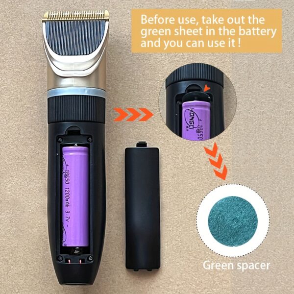 USB Rechargeable Pet Grooming Kit - Electric Hair Trimmer for Dogs & Cats, Low Noise, Portable Clippers - Image 7