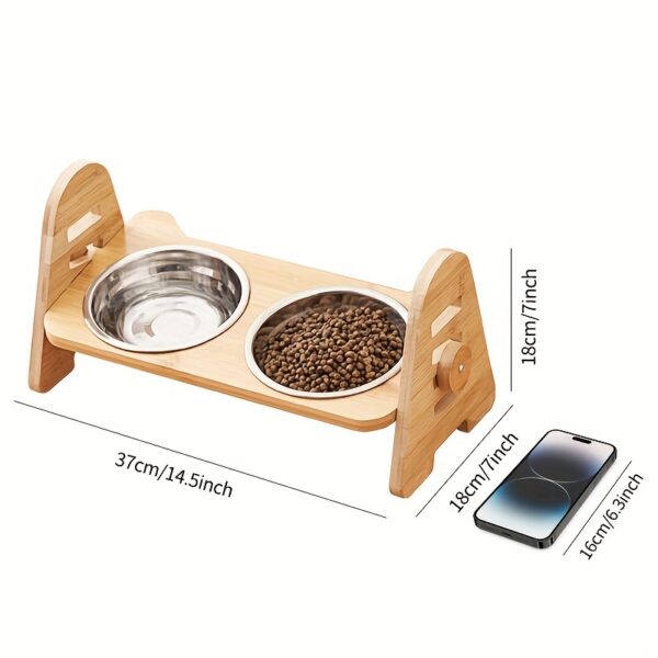 1/2/3pcs Adjustable Slanting Ceramic Pet Bowl Set - Ergonomic Lifting Design, Easy Cleaning, Anti-Slip Base, Suitable for Cats and Dogs of All Sizes - Dog Bowl, Cat Food Bowl, Pet Feeding Essentials - Image 5