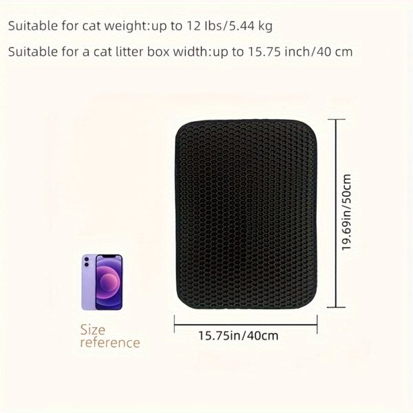 [Popular Choice] Honeycomb Cat Litter Mat, Double-Layer Scatter Control Pad, Waterproof Urine, Washable and Easy to Clean, Phthalate-Free EVA Material, Cat Litter Box, Beautiful - Image 6