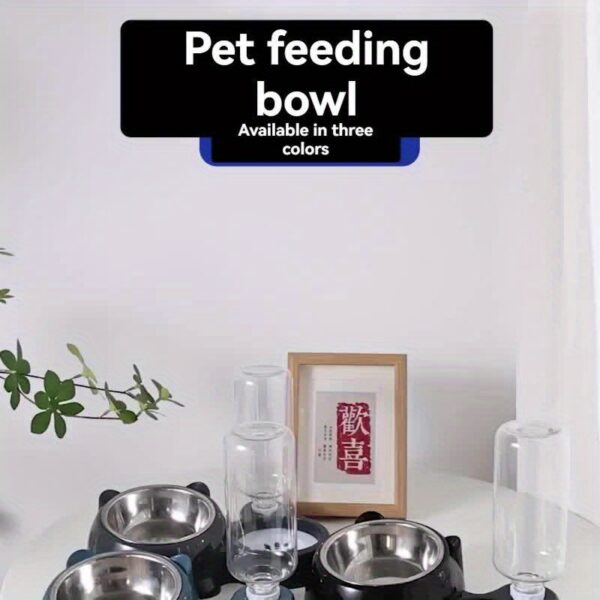 Automatic Pet Feeder & Water Dispenser Set - Non-Electric, Dual Bowl Design for Cats and Dogs - Image 12