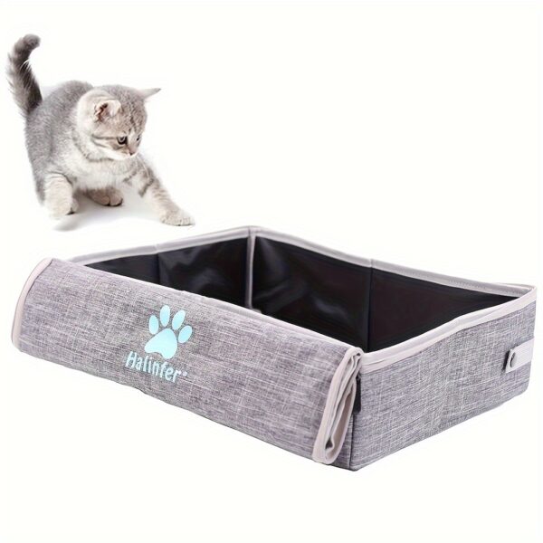 Portable Collapsible Cat Litter Box, Durable And Leak-Proof, Easy To Clean, Compact Design For Travel