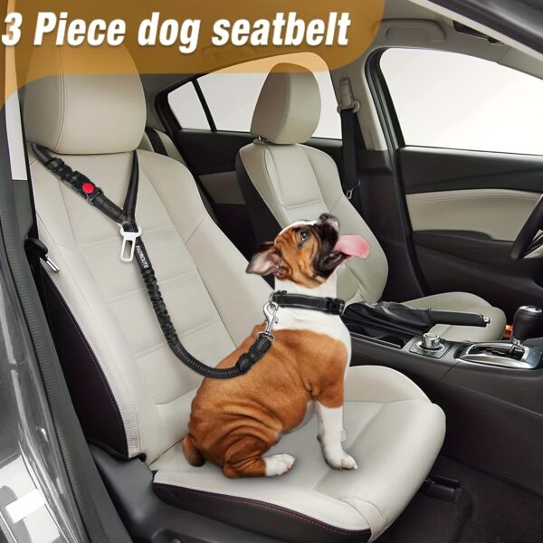 1pc Premium Dog Car Safety Seat Belt - Adjustable, Comfort-Cushioned, Durable Headrest Restraint for Secure Travel - High-Strength Elastic, Quick-Adjust Design for Ultimate Pet Safety - Image 6