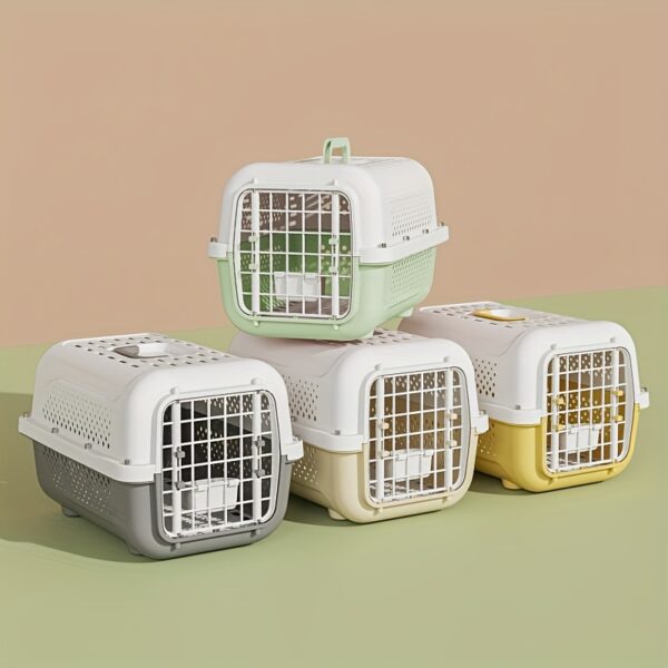 Cats Pet Travel Carrier, Plastic Kennels Rolling Plastic Wire Door Travel Dog Crate - Small - No Wheel, Pet Carrier | Hard-Sided Pet Kennel Ideal for Toy Dog Breeds, Small Cats & Small Animals | Dog Carrier - Image 10