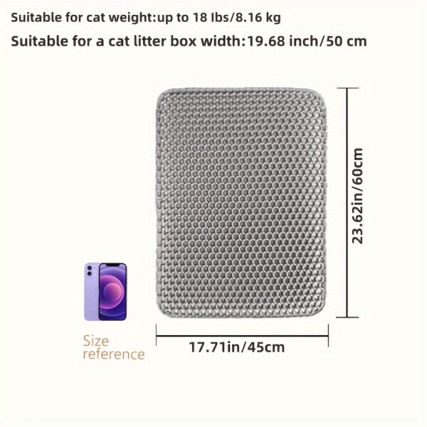 Honeycomb Double Layer Cat Litter Trapping Mat, Non-slip Washable Cat Cleaning Mat For Pet Toilet Kennel Litter Box - Image 13