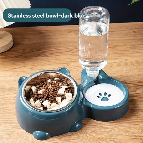 Automatic Pet Feeder & Water Dispenser Set - Non-Electric, Dual Bowl Design for Cats and Dogs - Image 9