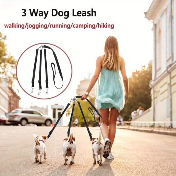 3-Way Dog Leash | Adjustable Nylon Seat Belt for Car Travel, Hiking & Camping | No-Pull Design with Comfort Grip Handle | Multi-Color Options | Secure Clip Attachment for Safe Outdoor Walks, Car Safety Gear | Comfortable Grip Leash | Durable Nylon Leash - Image 24