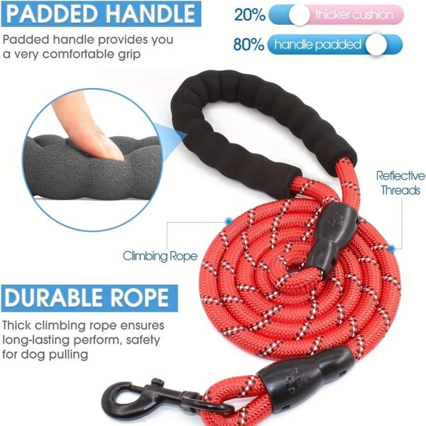Dog Nylon Leash Lengthened And Reflective Round Rope Small And Medium Cats Dogs Leash Pet Traction Rope - Image 12
