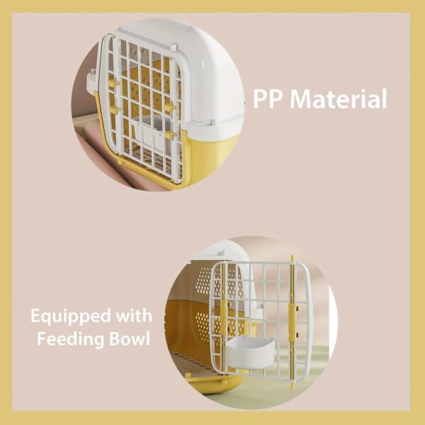 Cats Pet Travel Carrier, Plastic Kennels Rolling Plastic Wire Door Travel Dog Crate - Small - No Wheel, Pet Carrier | Hard-Sided Pet Kennel Ideal for Toy Dog Breeds, Small Cats & Small Animals | Dog Carrier - Image 8