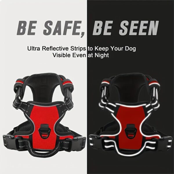 Adjustable No-Pull Dog Harness with Padded Vest and Dual Leash Clips - Prevents Choking and Provides Comfortable Walking Experience - Image 12