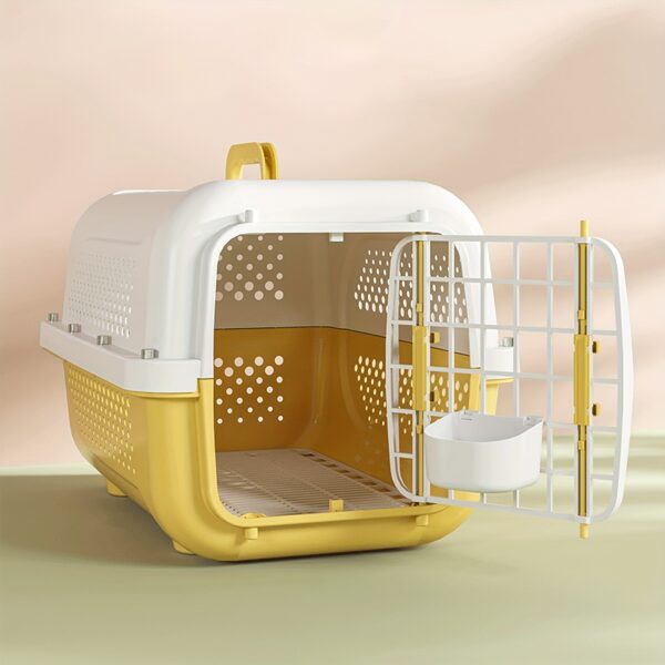 Cats Pet Travel Carrier, Plastic Kennels Rolling Plastic Wire Door Travel Dog Crate - Small - No Wheel, Pet Carrier | Hard-Sided Pet Kennel Ideal for Toy Dog Breeds, Small Cats & Small Animals | Dog Carrier - Image 7