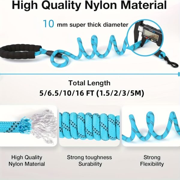 Dog Nylon Leash Lengthened And Reflective Round Rope Small And Medium Cats Dogs Leash Pet Traction Rope - Image 6