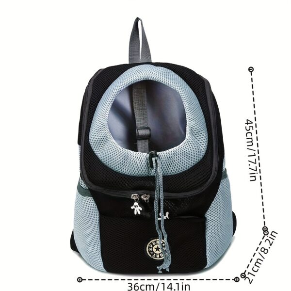Small Medium Dog Carrier Backpack Pet Carrier with Breathable Strips, Front Pack Travel Bag for Cats - Image 5