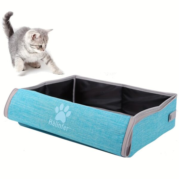 Portable Collapsible Cat Litter Box, Durable And Leak-Proof, Easy To Clean, Compact Design For Travel - Image 9