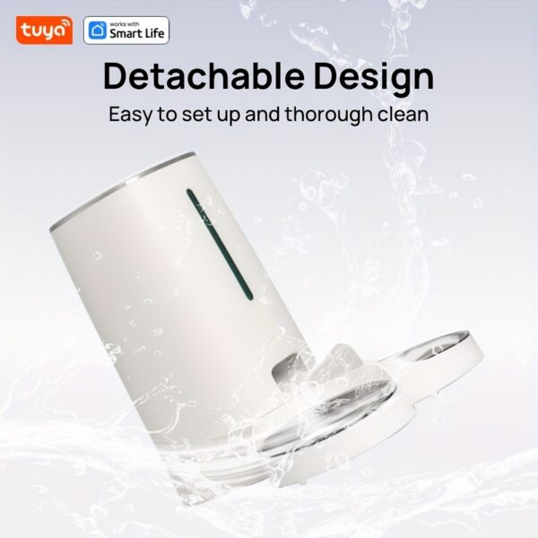 4L High-Capacity Tuya Smart Automatic Pet Feeder - WiFi Remote Control, Up to 10 Meals per Day, 36 Portions per Meal, Timely and Accurate Feeding - Suitable for 0.16-0.47 inch Diameter Dry Food, Single and Double Bowls Options, Perfect for Cats and Dogs - Image 7