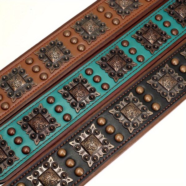 Heavy Duty Studded Leather Dog Collar for Medium and Large Dogs - Durable and Comfortable - Image 12