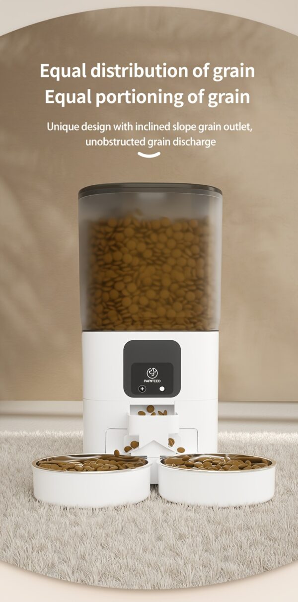 7L Large Capacity PAPIFEED Intelligent Automatic Pet Feeder - WiFi Enabled, Timing Dosing, Double Bowl Design for Cats and Dogs - Convenient, Stress-Free Pet Care Solution - Image 16