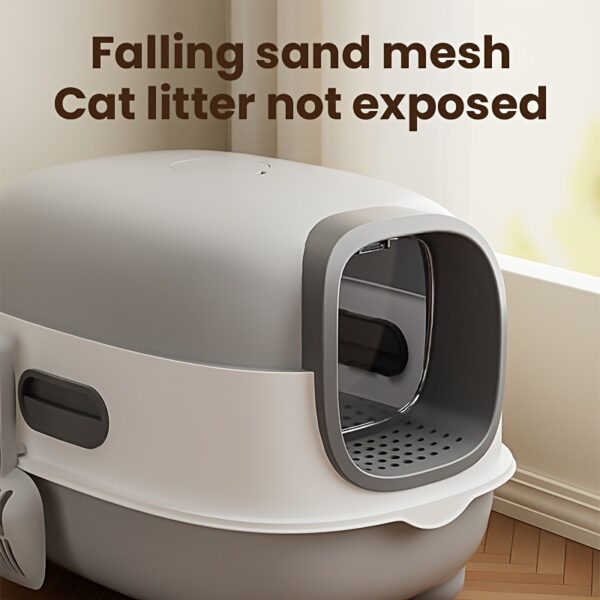 Jumbo Cat Litter Box with Easy-Clean Detachable Design – Ideal for All Cat Sizes – Includes Oversized Litter Scoop - Image 6
