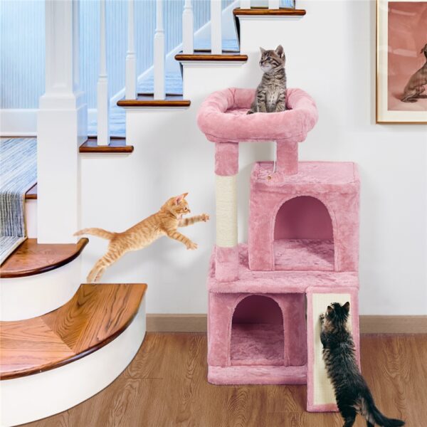 Costoffs 36'' Cat Tree Multilevel Cat Tower with Extra Large Perch & Scratching Posts & Scratching Board for Indoor Cats/ Kittens - Image 3