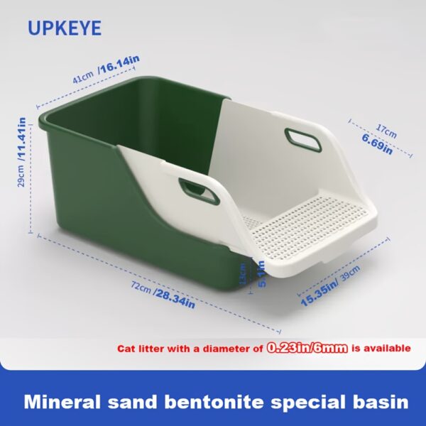 UPKEYE Large Cat Litter Box with Integrated Scoop - Easy Clean, High-Sided, Leak-Proof Design for Multiple Cats - Image 4