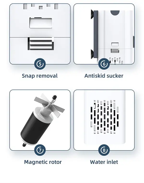 Aquarium Filter Drei-in-Eins Wasser Reinigung Umwälzpumpe Kleine Integrierte Tauchpumpe Stille Belüftung - Image 19