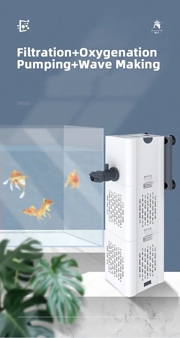 Aquarium Filter Drei-in-Eins Wasser Reinigung Umwälzpumpe Kleine Integrierte Tauchpumpe Stille Belüftung - Image 12