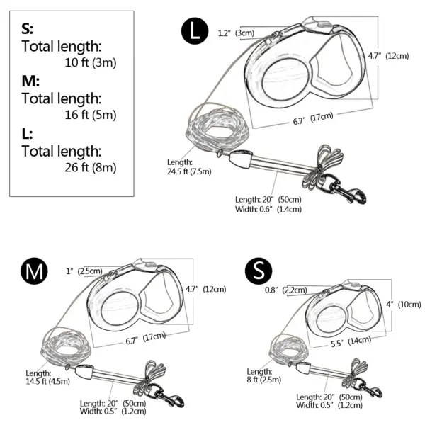 Retractable Dog Leash Automatic Extending Nylon Puppy Pet Dog Leashes Lead Dog Walking Running Leash Traction Rope 3m 5m 8m - Image 6