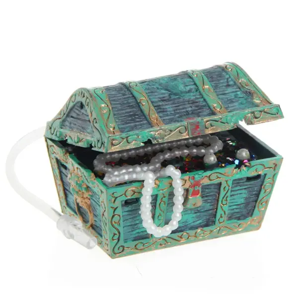 2025 New Treasure Chest Shaped Aquarium Air Action Ornament Fish Tank Aquascaping Decor - Image 4