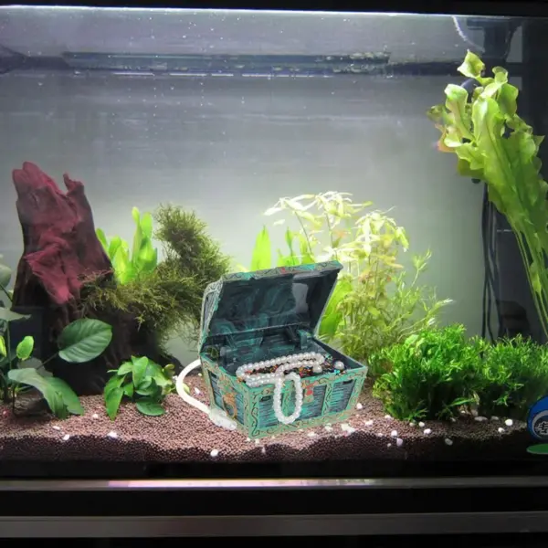 2025 New Treasure Chest Shaped Aquarium Air Action Ornament Fish Tank Aquascaping Decor - Image 28