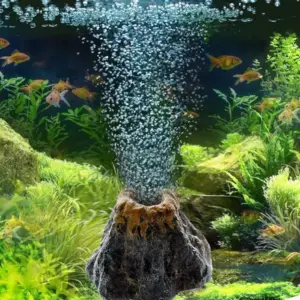 Fisch Tank Landschaftsbau Simulation Volcano Aquarium Zubehör Steingarten Belüfter Für Aquarium Pumpe Blase Stein Sauerstoff Für Aquarium