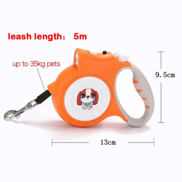 Retractable Dog Leash with LED Flashlight Detachable Dog Puppy Cat Traction Rope Belt Dog Leash  For Dogs - Image 2