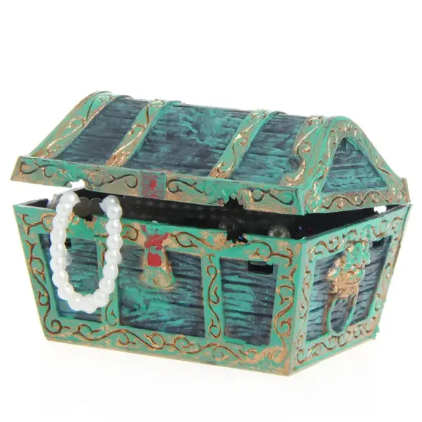 2025 New Treasure Chest Shaped Aquarium Air Action Ornament Fish Tank Aquascaping Decor - Image 6