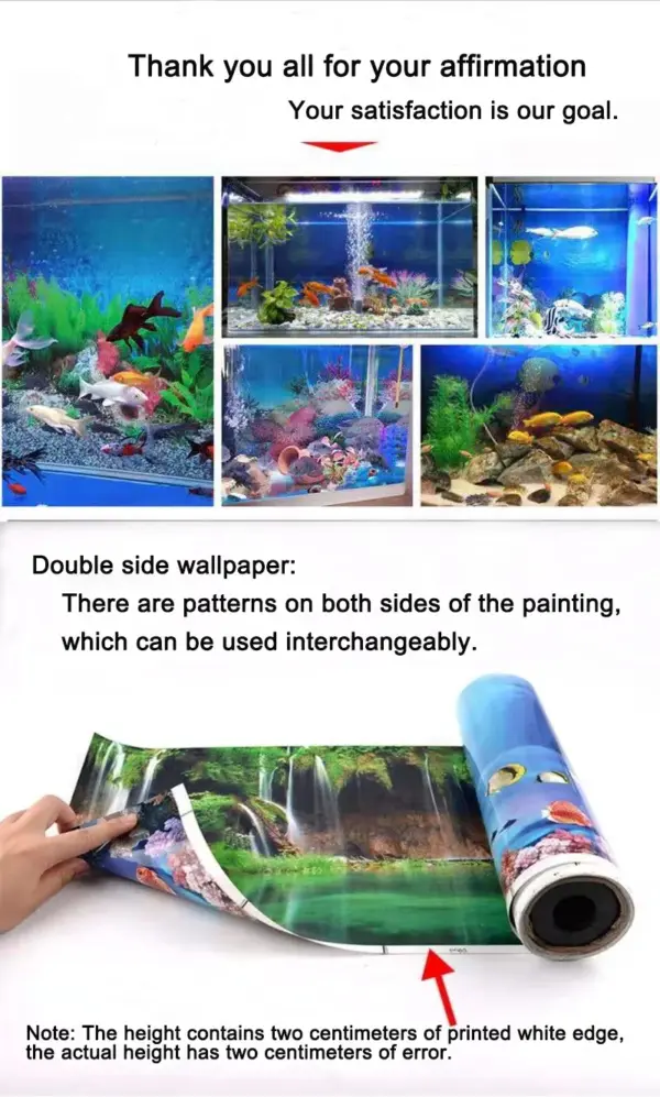 Aquarium Hintergrund Dekoration Aufkleber Aquarium Landschaft Aufkleber Poster Hintergrund für Aquarium Ozean Pflanze Aquascape Malerei - Image 18