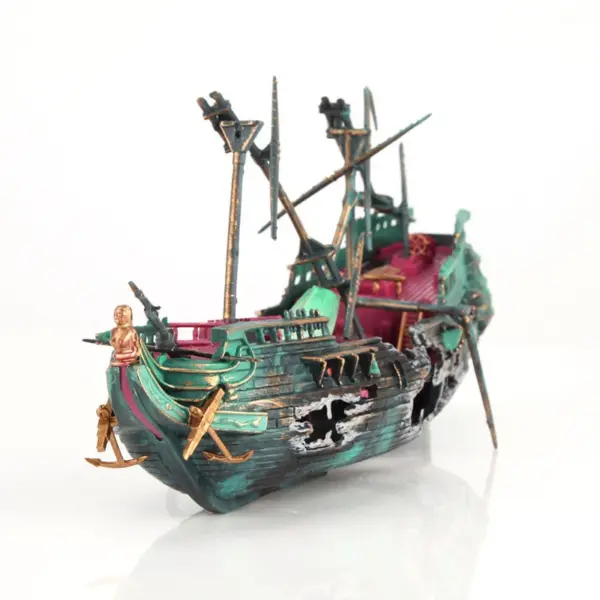 Künstliche Aquarium Ornament Luft aerobe Gerät Dekor Split Schiffs wrack Segelboot versenkt Schiff Aquarium Aquarium Dekoration - Image 5