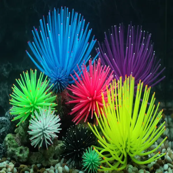 Aquarium Silicone Simulation Artificial Fish Tank Fake Coral Plant Underwater Aquatic Sea Anemone Ornament Decoration Accessory - Image 3