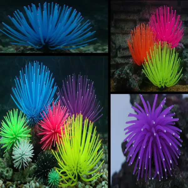 Aquarium Silicone Simulation Artificial Fish Tank Fake Coral Plant Underwater Aquatic Sea Anemone Ornament Decoration Accessory - Image 21