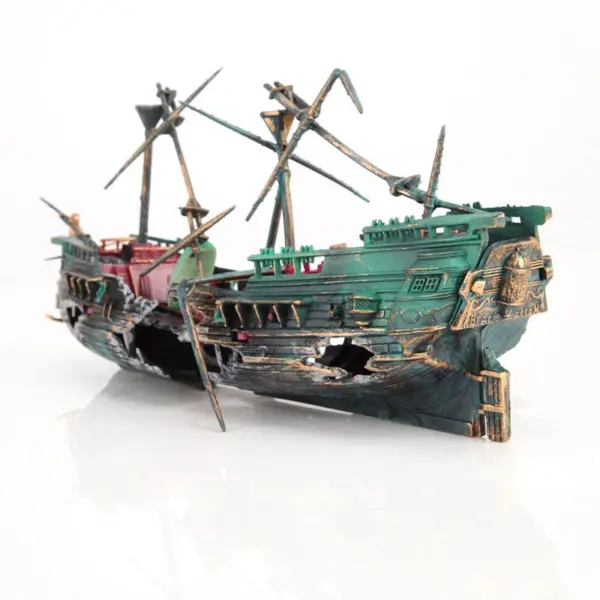 Künstliche Aquarium Ornament Luft aerobe Gerät Dekor Split Schiffs wrack Segelboot versenkt Schiff Aquarium Aquarium Dekoration - Image 6