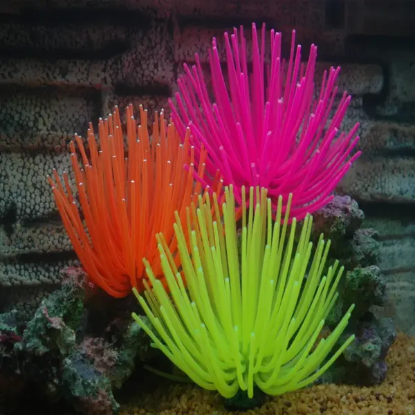 Aquarium Silicone Simulation Artificial Fish Tank Fake Coral Plant Underwater Aquatic Sea Anemone Ornament Decoration Accessory - Image 5