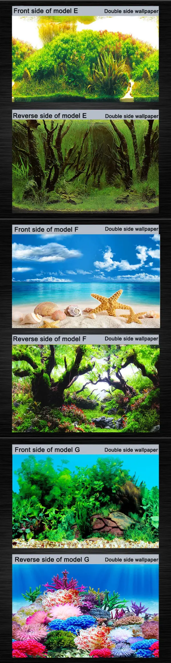 Aquarium Hintergrund Dekoration Aufkleber Aquarium Landschaft Aufkleber Poster Hintergrund für Aquarium Ozean Pflanze Aquascape Malerei - Image 16