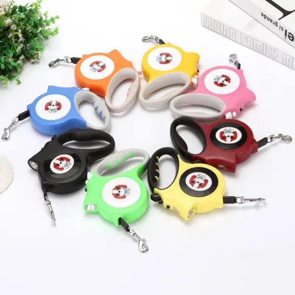 Retractable Dog Leash with LED Flashlight Detachable Dog Puppy Cat Traction Rope Belt Dog Leash  For Dogs - Image 4