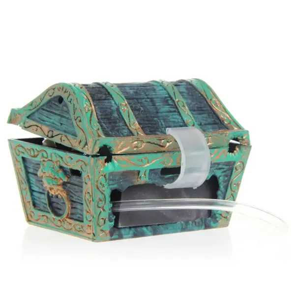 2025 New Treasure Chest Shaped Aquarium Air Action Ornament Fish Tank Aquascaping Decor - Image 34