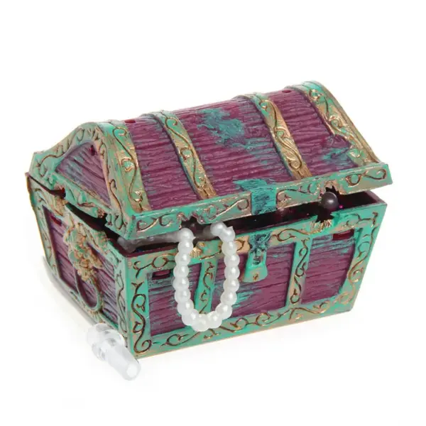 2025 New Treasure Chest Shaped Aquarium Air Action Ornament Fish Tank Aquascaping Decor - Image 8