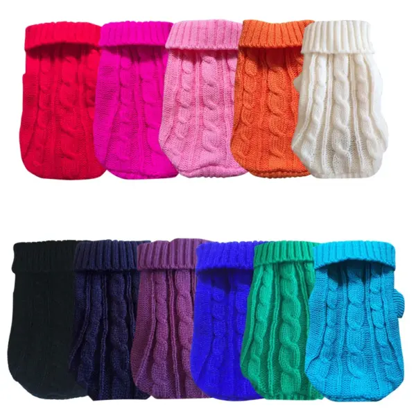 Dog Clothes For Large Small Dogs Jacket Cat Clothing For Pet Dog Sweater Dogs Coat Chihuahua knitted Pure Shirt Cat Vest Costume - Image 33