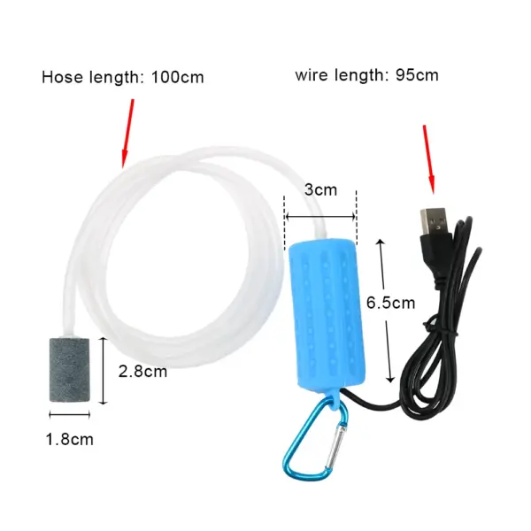 Aquarium Fish Tank Oxygen Air Pump Portable Aquatic Terrarium Filter Mute Energy Saving Supplies Mini USB Fish Tank Accessories - Image 5
