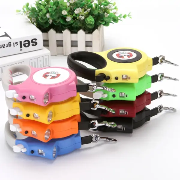 Retractable Dog Leash with LED Flashlight Detachable Dog Puppy Cat Traction Rope Belt Dog Leash  For Dogs - Image 3