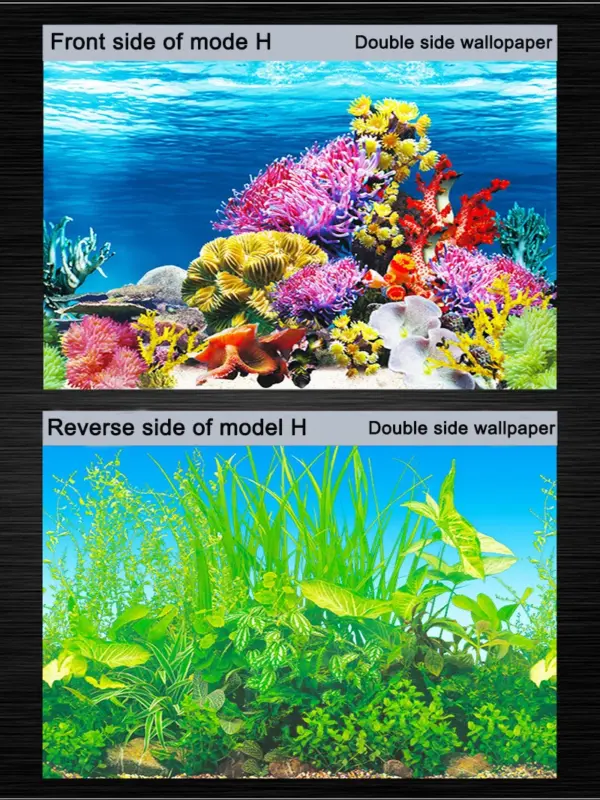 Aquarium Hintergrund Dekoration Aufkleber Aquarium Landschaft Aufkleber Poster Hintergrund für Aquarium Ozean Pflanze Aquascape Malerei - Image 17