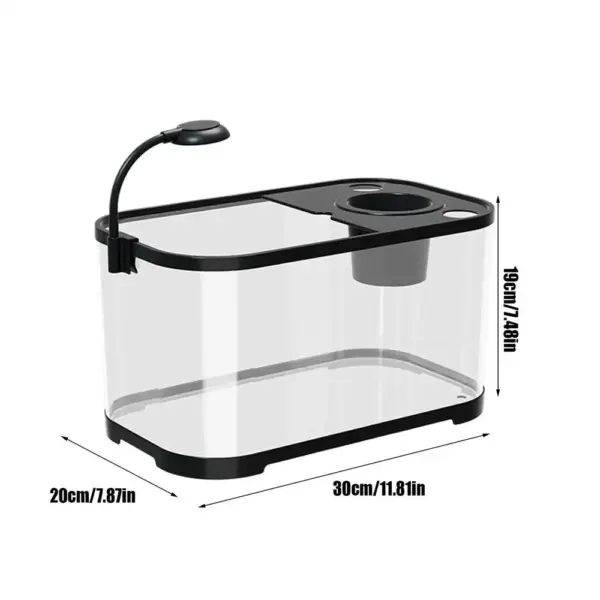 Aquarium Kit Small Beginner Fish Tank Decorative Fish Tank For Terrapin Tortoise Turtle Household Clear Aquarium - Image 13