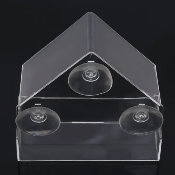 Outdoor Window Birdfeeder Transparent Food Dispenser Popular Bird Feeder for Finches Chickadees with Water Feature - Image 5