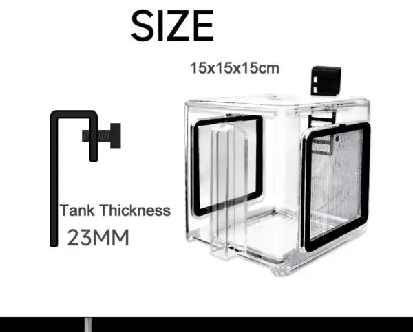 Aquarium Acrylic Fish Tank Breeder Box Isolation Box Detachable Fishbowl Ornamental Incubation Spawning Room Pneumatic Breeding - Image 15