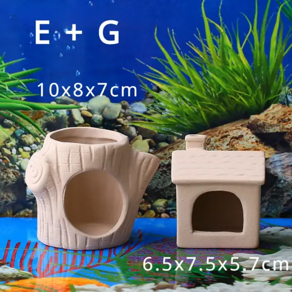 Ton Aquarium Dekoration Keramik Aquarium Landschaftsbau Garnelen Shelter Laiwung Tank Zucht Haus Höhle Keramik Topf Ornamente - Image 23