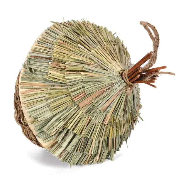 Birds Nest Bird Cage Natural Grass Egg Cage Bird House Outdoor Decorative Weaved Hanging Parrot Nest Houses Pet Bedroom - Image 5